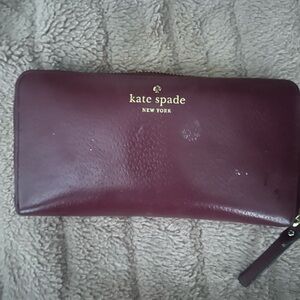 Kate Spade Maroon Leather Wallet